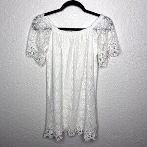 FOREVER 21 Boho Dress Size Small White Lace Boho Dress‎